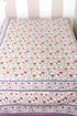 20s Cotton Bed Cover in Floral Block Print