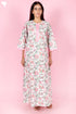 60’s Cotton Zipper Kaftan In Floral Print