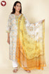 Bizzy Lizzy Kurta With Chiffon Dupatta in Floral Block Print