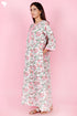 60’s Cotton Zipper Kaftan In Floral Print