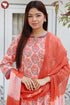 Bizzy Lizzy Kurta Pant With Dupatta In Floral Block Print