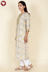 Bizzy Lizzy Kurta With Chiffon Dupatta in Floral Block Print