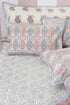 20s Cotton Cushion Cover in Block Print with Piping