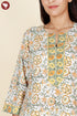 Bizzy Lizzy Kurta With Chiffon Dupatta in Floral Block Print