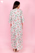 60’s Cotton Zipper Kaftan In Floral Print