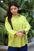 Khaadi Cotton Lime Shirt Top In Block Print