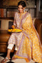 Chanderi Silk Kurta Pant And Dupatta Set In Floral Block Print