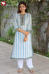 Cambric Cotton Kurta Geometric Block Print