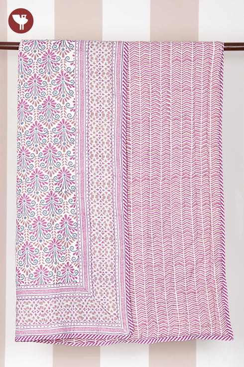 Mul Mul Cotton Quilt in Block Print