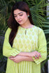 Khaadi Cotton Lime Kurta In Floral Block Print