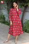 Lyocell Dress In Floral Block Print