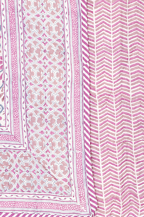 Mul Mul Cotton Quilt in Block Print
