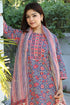 Terry Voile Kurta Pant With Kota Dupatta In Floral Block Print