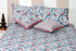 40s Cotton Pillow Cover In Pink & Indigo Floral Jaal Print