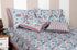 40s Cotton Pillow Cover In Pink & Indigo Floral Jaal Print