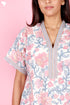 60s Cotton Kaftan In Floral Print