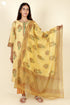 Khaadi Cotton Kurta Pant And Dupatta Set In Block Print
