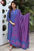 Tussar Kurta Pant With Dupatta In Block Print