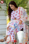 Slub Cotton Kurta Pant With Dupatta In Floral Block Print