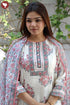 Chanderi Silk Kurta Pant With Dupatta In Floral Block Print