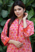Cambric Cotton Kurta And Pant Set In Block Print