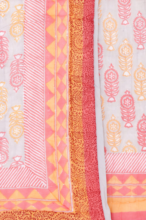 Mulmul Cotton Quilt in Block Print