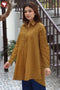 Cambric Cotton Mustard Top In Block Print