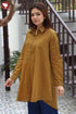 Cambric Cotton Mustard Top In Block Print