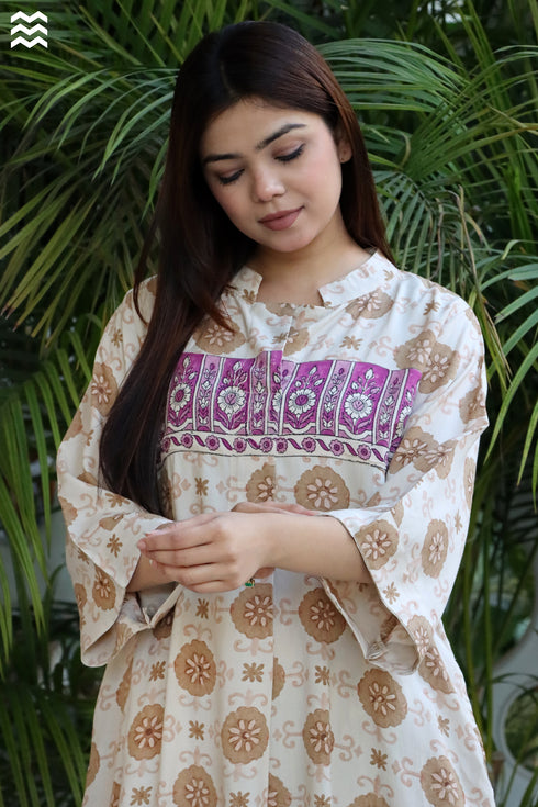 Rayon Cream Beige MAITAI Top