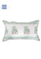 20s Cotton Lumbar Cushion Cover in Floral Block Print