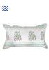 20s Cotton Lumbar Cushion Cover in Floral Block Print