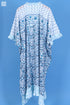 Mulmul Cotton Lounge Caftan In Assorted Block Print