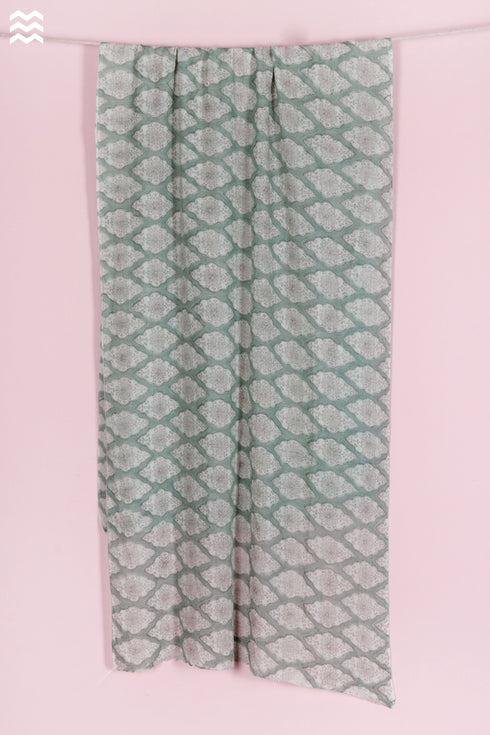 Wool Stole In Block Print