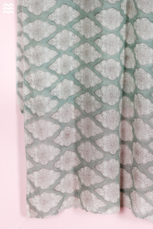 Wool Stole In Block Print