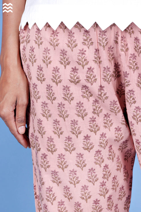 Khaadi Cotton Rose Pant In Block Print