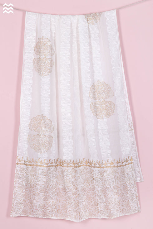 Mulmul Cotton Wrap In Block Print