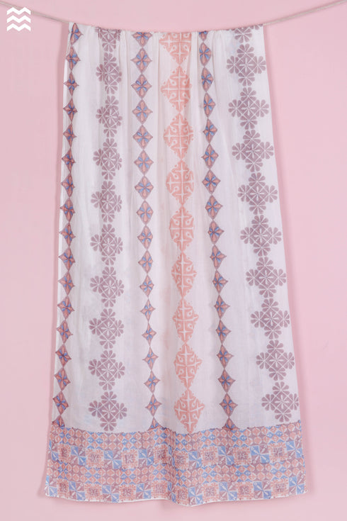 Mulmul Cotton Wrap In Block Print