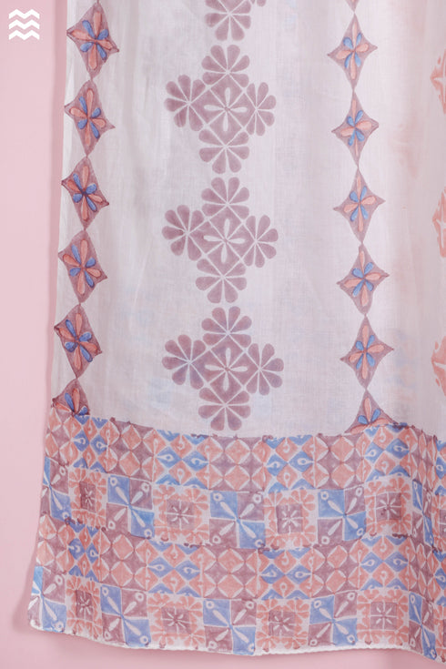 Mulmul Cotton Wrap In Block Print