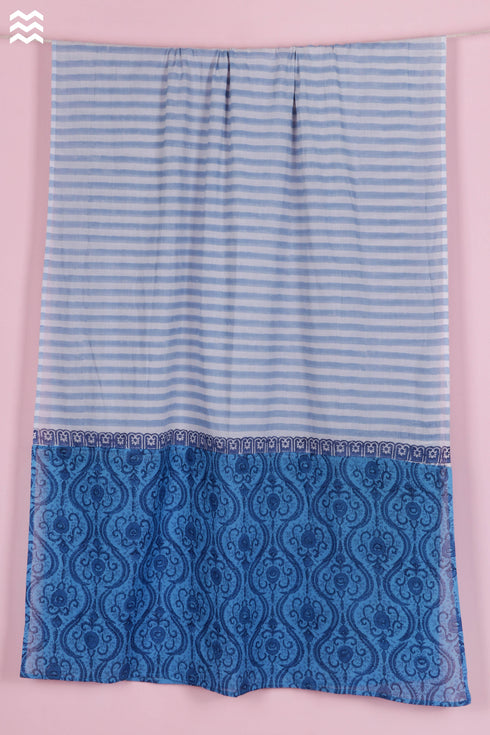 Mulmul Cotton Wrap In Graphic Block Print