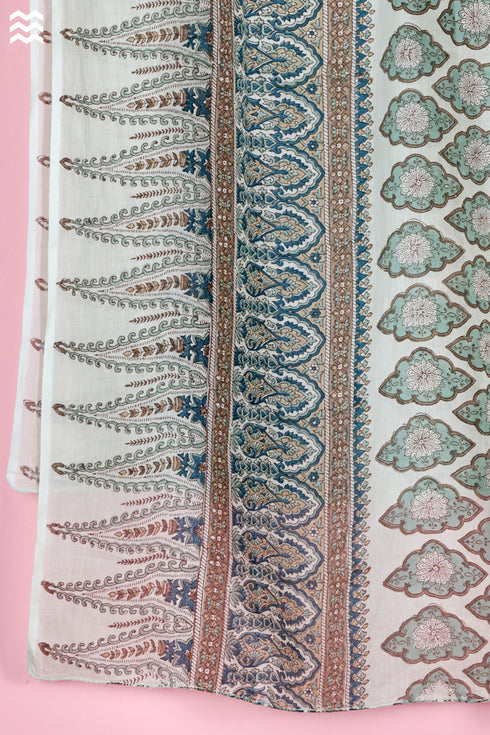 Mulmul Cotton Wrap In Block Print