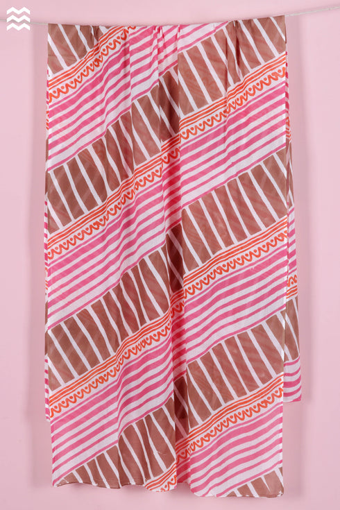 Mulmul Cotton Wrap In Block Print