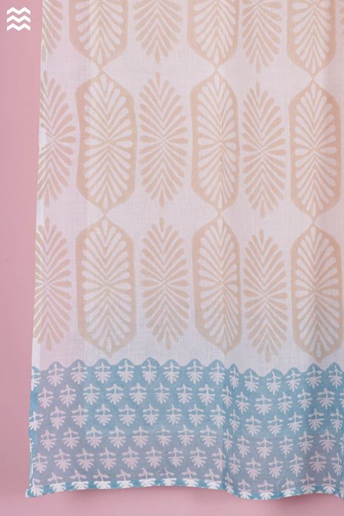 Mulmul Cotton Wrap In Floral Block Print