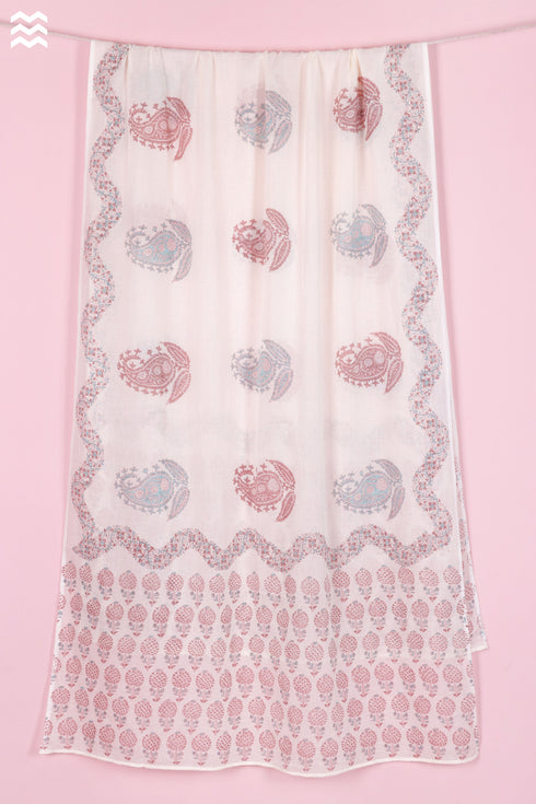 Mulmul Cotton Wrap In Block Print