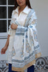 Mul Mul Cotton Off-White Block Printed Momo Wrap