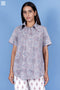 Slub Cotton Zoom Shirt In Block Print
