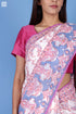 Mulmul Cotton Saree With Fall In Block Print