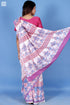 Mulmul Cotton Saree With Fall In Block Print