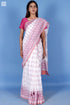 Mulmul Cotton Saree With Fall In Block Print