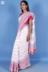 Mulmul Cotton Saree With Fall In Block Print
