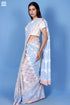 Mulmul Cotton Saree With Fall In Block Print